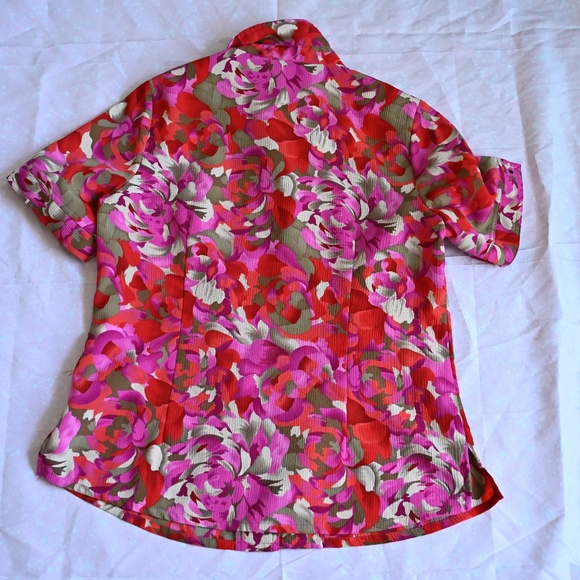 Allison Daley Pink & Red Floral Button‑Up Shirt – Size 8 🌸 - Picture 2 of 3